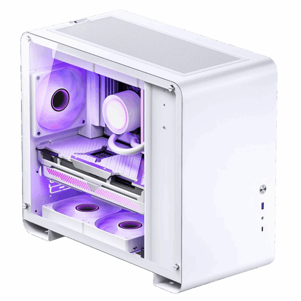 Корпус без блока питания / JONSBO U4mini White / Корпус без блока питания/ Case JONSBO U4 Mini, Mini-Tower, TG, no fan, 1xUSB-A 3.0 + 1xUSB-C 3.2, mATX, mITX White