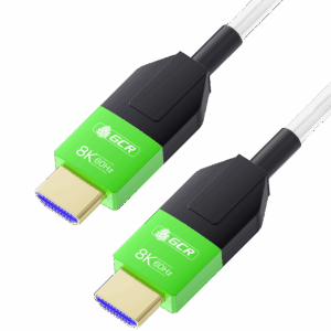 Кабель / GreenConnect GCR-57073 / GCR Кабель 100.0m оптический HDMI 2.1 8K 60Hz, 4K 60Hz, высокоскоростной 48.0 Гбит/с, белый, деревянная катушка, GCR-57073