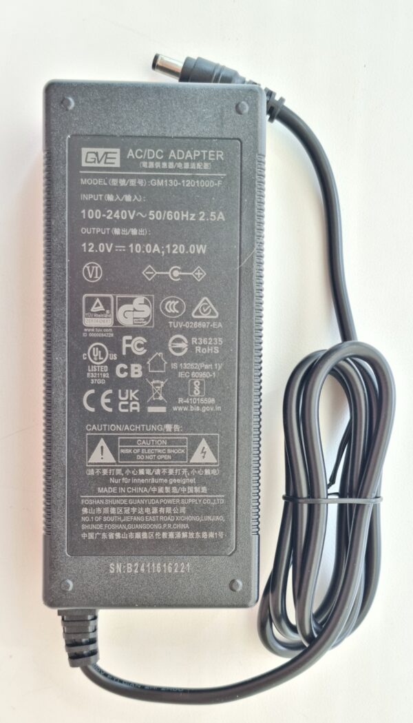 Блок питания 12V-10A (120W) (GVE-120) для POS101 21.5, i5/N100