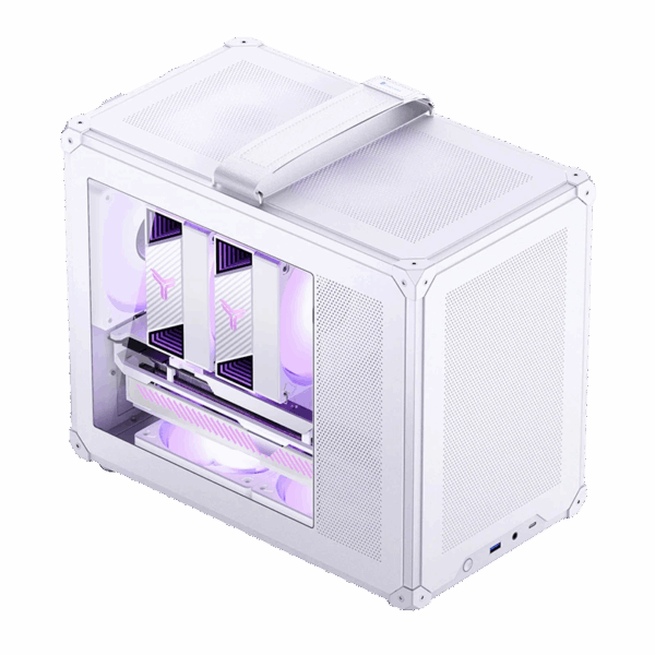 Корпус без блока питания / JONSBO C6 MAX White / Корпус без блока питания/ Case JONSBO C6 MAX Handle, Mini-Tower, TG, no fan, 1xUSB-A 3.0 + 1xUSB-C 3.1, mATX, mITX White