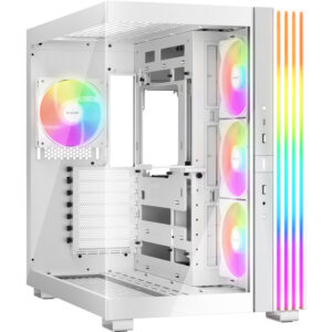 Корпус ПК без блока питания / Be Quiet LIGHT BASE 600 LX (BGW68) / Корпус ПК без блока питания/ Case be quiet! LIGHT BASE 600 LX, Midi-Tower, TG, 4x120mm ARGB, 2xUSB-A 3.2, 1xUSB 3.2 Type-C, ATX, mATX, mITX White