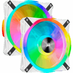 Кулер для корпуса / Corsair CO-9050106-WW / Кулер для корпуса/ Case Cooler Corsair iCUE QL140 RGB 140mm (140x140x25mm, 4-pin PWM, RGB, 50.2CFM, 26dBA, 1250RPM, White, 2pcs)
