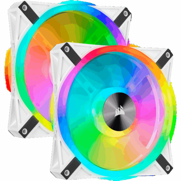 Кулер для корпуса / Corsair CO-9050106-WW / Кулер для корпуса/ Case Cooler Corsair iCUE QL140 RGB 140mm (140x140x25mm, 4-pin PWM, RGB, 50.2CFM, 26dBA, 1250RPM, White, 2pcs)