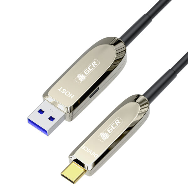Кабель / GreenConnect GCR-56232 / GCR Кабель USB 3.1 (USB 3.2 Gen 2) Type-C, 3.0m, оптический, AM / CM, 10 Гбит/с, черный