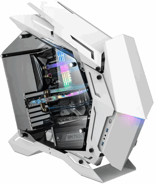 Корпус без блока питания / JONSBO MOD-3 White / Корпус без блока питания/ Case JONSBO MOD-3, Full-Tower, TG, no fans, 2xUSB-A 3.0, EATX, ATX, mATX, mITX White