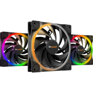 Кулер для корпуса / be quiet! BL079 / Кулер для корпуса/ Case Cooler be quiet! LIGHT WINGS 140mm PWM high-speed 3-Pack (140x140x25mm, 4-pin PWM, ARGB, 71.7CFM, 31dBA, 2200RPM, Black, 3pcs)