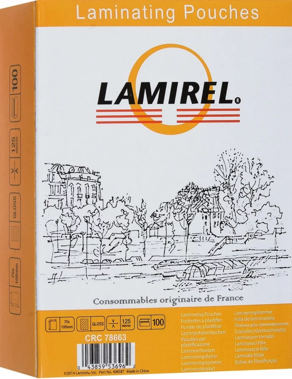 Пленка для ламинирования Fellowes 125мкм (100шт) 105x75мм Lamirel (LA-78663)