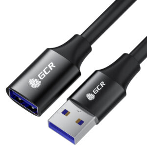 Удлинитель / Greenconnect GCR-55281 / GCR Удлинитель 3.0m USB 3.0 (USB 3.2 Gen 1), AM/AF, 5 Гбит/с, черный, AL корпус, экранирование, армирование, GCR-55281