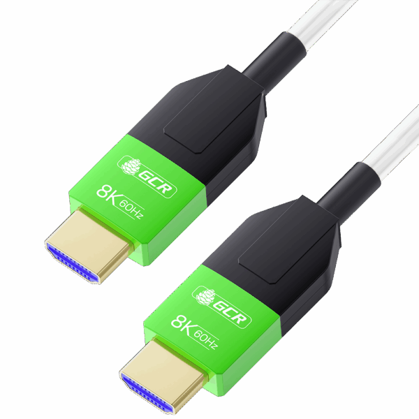 Кабель / GreenConnect GCR-57083 / GCR Кабель 5.0m оптический HDMI 2.1 8K 60Hz, 4K 144Hz, высокоскоростной 48.0 Гбит/с, белый, GCR-57083