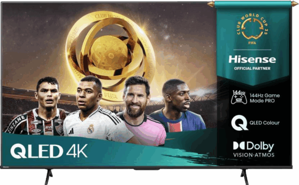 Телевизор ЖК 75`` Hisense / Hisense 75E7Q PRO / Телевизор ЖК 75`` Hisense/ 75", QLED, Ultra HD, 144 Hz(VRR), Smart TV (ОС VIDAA U8.5), Wi-Fi, DVB-T2/T/C/S2/S, FreeSync Premium, 2.0Ch 2х15W, CI+(1.4), 4хHDMI, 2хUSB, Alexa Built-in, VIDAA Voice, Dark Grey 2025