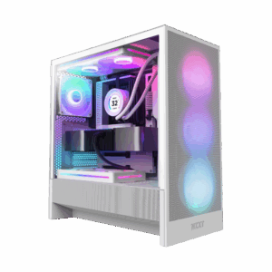 Корпус ПК без блока питания / NZXT CC-H52FW-R1 / Корпус ПК без блока питания/ Case NZXT H5 Flow RGB, Midi-Tower, TG, 4x120mm RGB, 1xUSB-A 3.2 + 1xUSB-C 3.2, E-ATX, ATX, mATX, mITX White