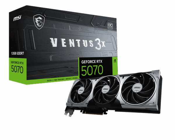 Видеокарта / MSI GeForce RTX 5070 12G VENTUS 3X OC / Видеокарта/ GeForce RTX 5070 12G VENTUS 3X OC