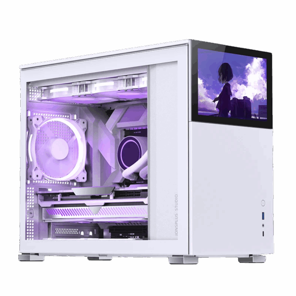 Корпус без блока питания / JONSBO D31 STD SCREEN White / Корпус без блока питания/ Case JONSBO D31 STD SCREEN, Mini-Tower, TG, no fans, 1xUSB-A 3.2 + 1xUSB-C 3.2, mATX, mDTX, mITX White