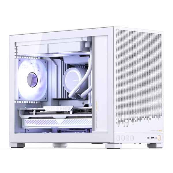 Корпус без блока питания / JONSBO D32 STD White / Корпус без блока питания/ Case JONSBO D32 STD, Mini-Tower, TG, no fan, 1xUSB-A 3.0 + 1xUSB-C 3.1, mATX, mITX White