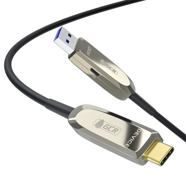 Кабель / GreenConnect GCR-56234 / GCR Кабель USB 3.1 (USB 3.2 Gen 2) Type-C, 7.5m, оптический, AM / CM, 10 Гбит/с, черный
