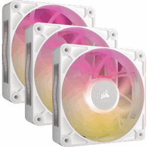Кулер для корпуса / Corsair CO-9051038-WW / Кулер для корпуса/ Case Cooler Corsair iCUE LINK RX120 MAX RGB (120x120x30mm, 4-pin PWM, RGB, 71.3CFM, 29.5dBA, 2000RPM, White, 3pcs)