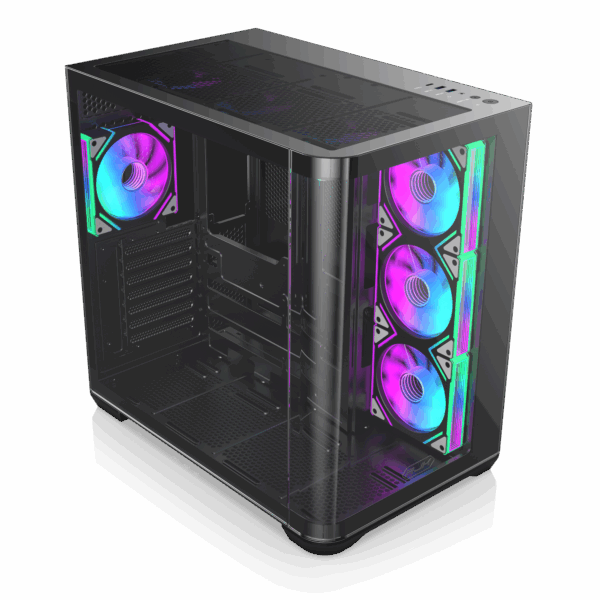 Корпус без блока питания / RAIJINTEK CO LTD 0R20B00255 / Корпус без блока питания/ Case Raijintek ATREUS BT4, Midi-Tower, TG, 4x120mm ARGB, 2xUSB-A 3.0 + 1xUSB Type-C , E-ATX, ATX, mATX, mITX Black