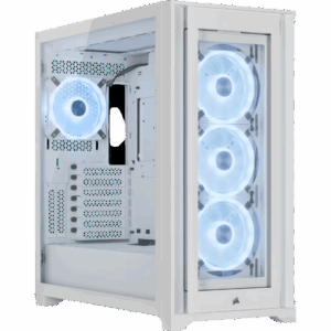 Корпус без блока питания / Corsair CC-9011233-WW / Корпус без блока питания/ Case Corsair iCUE 5000X RGB QL Edition, Midi-Tower, TG, 4x120mm RGB, 2xUSB-A 3.2, 1xUSB 3.2 Type-C, E-ATX, ATX, mATX, mITX White