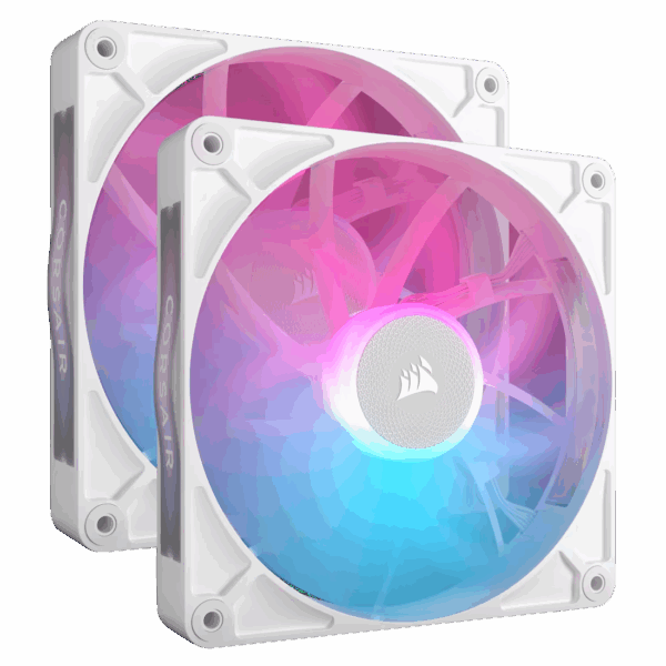 Кулер для корпуса / Corsair CO-9051024-WW / Кулер для корпуса/ Case Cooler Corsair iCUE LINK RX140 RGB (140x140x25mm, 4-pin PWM, RGB, 94.7CFM, 36dBA, 1700RPM, White, 2pcs)