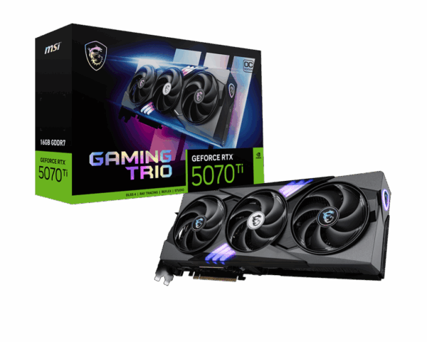 Видеокарта / MSI GeForce RTX 5070 Ti 16G GAMING TRIO OC / Видеокарта/ GeForce RTX 5070 Ti 16G GAMING TRIO OC