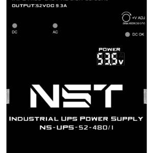 Промышленный блок питания / New System Technologies NS-UPS-52-480/I / Промышленный блок питания/ Промышленный блок питания с функцией ИБП на 480W. Входное напряжение AC100-265V. Выходное напряжение DC 52V. Регулировка выходного напряжения DC50-57V. Максимальная выходная мощность в режиме заряда батарей - 480W. Выходное напряжение в режиме ИБП 48V. Поддерживаемые батареи Свинцово-кислотные батарейные сборки 48V. Максимальная емкость - 100Ah. Автоматическое управление зарядом батарей. Максимальный ток заряда - 4A. Защита от перегрузки, перенапряжения, короткого