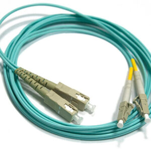 Патч-корд Lanmaster LAN-2LC-2SC/OM3-1.0 2x50/125 OM3 LC дуплекс-SC дуплекс 1м LSZH