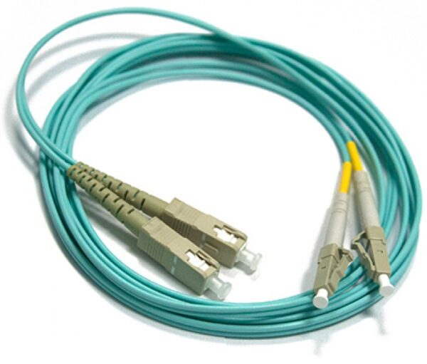 Патч-корд Lanmaster LAN-2LC-2SC/OM3-1.0 2x50/125 OM3 LC дуплекс-SC дуплекс 1м LSZH