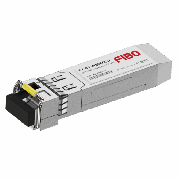 Трансивер / Fibo FT-S1-W5540LD / Трансивер/ FIBO FT-S1-W5540LD SFP модуль WDM, 1.25G, 40 км, TX 1550 нм, RX 1310 нм, LC, DDM