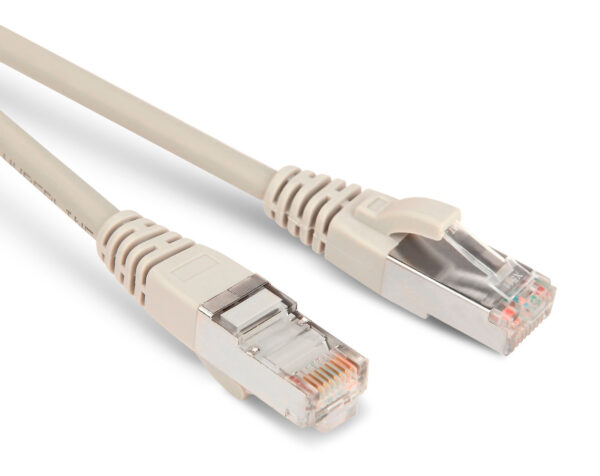 Патч-корд Hyperline PC-LPM-STP-RJ45-RJ45-C5E-1M-LSZH-GY FTP RJ-45 вил.-вилка RJ-45 кат.5E 1м серый LSZH 26AWG