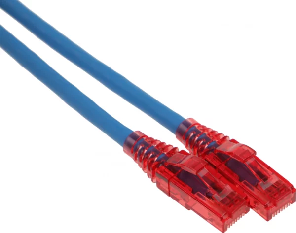 Патч-корд Hyperline PC-LPM-UTP-RJ45-RJ45-C5e-2M-LSZH-BL UTP RJ-45 вил.-вилка RJ-45 кат.5E 2м синий LSZH (уп.:1шт) 24AWG