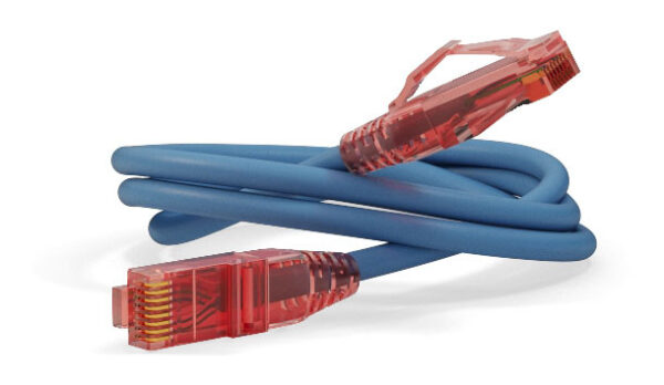 Патч-корд Hyperline PC-LPM-UTP-RJ45-RJ45-C5e-0.15M-LSZH-BL UTP RJ-45 вил.-вилка RJ-45 кат.5E 0.15м синий LSZH (уп.:1шт) 24AWG