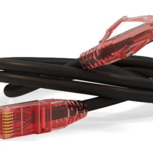 Патч-корд Hyperline PC-LPM-UTP-RJ45-RJ45-C5e-0.3M-LSZH-BK UTP RJ-45 вил.-вилка RJ-45 кат.5E 0.3м черный LSZH (уп.:1шт) 24AWG