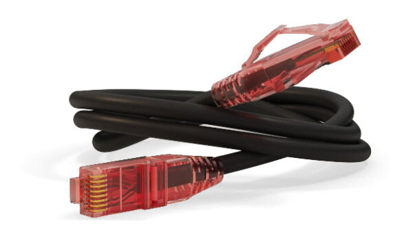 Патч-корд Hyperline PC-LPM-UTP-RJ45-RJ45-C5e-0.3M-LSZH-BK UTP RJ-45 вил.-вилка RJ-45 кат.5E 0.3м черный LSZH (уп.:1шт) 24AWG