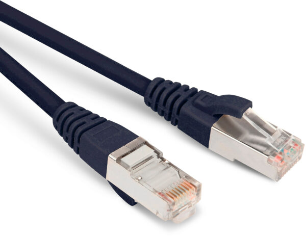 Патч-корд Hyperline PC-LPM-STP-RJ45-RJ45-C5e-0.5M-LSZH-BK FTP RJ-45 вил.-вилка RJ-45 кат.5E 0.5м черный LSZH 26AWG