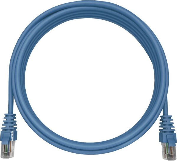 Патч-корд NTSS NTSS-PC-UTP-RJ45-5e-1.0-LSZH-BU UTP RJ-45 вил.-вилка RJ-45 кат.5E 1м синий LSZH (уп.:1шт) 26AWG