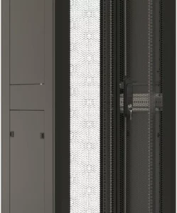Шкаф коммутационный Hyperline (TTBR-4268-DD-RAL9004) напольный 42U 600x800мм пер.дв.перфор. задн.дв.перфор. 2 бок.пан. 800кг черный 710мм 2055мм IP20 сталь