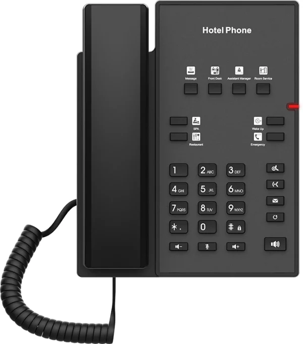 Телефон IP Fanvil H1-2 Wire черный