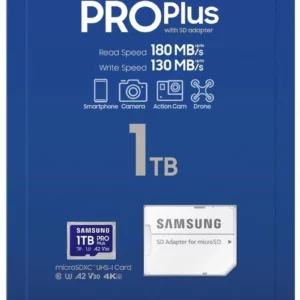 Флеш карта microSDXC 1TB Samsung MB-MD1T0SA Pro PLUS V30 A2 + adapter