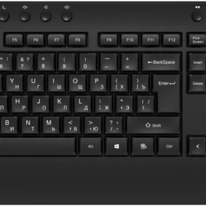 Клавиатура Оклик K257W черный USB беспроводная Multimedia (подставка для запястий) (2070286)