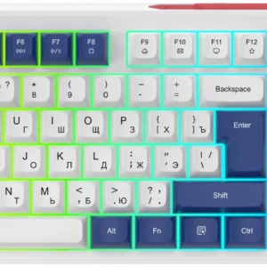 Клавиатура Оклик 725G белый/красный USB Multimedia for gamer LED (2070294)