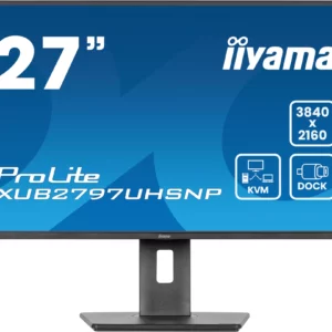 Монитор Iiyama 27" ProLite XUB2797UHSNP-B1 черный IPS LED 4ms 16:9 HDMI M/M матовая HAS Piv 1300:1 350cd 178гр/178гр 3840x2160 60Hz DP 4K USB 6.3кг