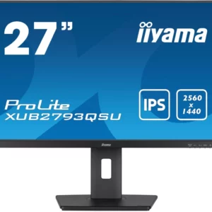 Монитор Iiyama 27" ProLite XUB2793QSU-B7 черный IPS LED 1ms 16:9 HDMI M/M матовая HAS Piv 1300:1 300cd 178гр/178гр 2560x1440 100Hz DP 2K USB 5.6кг
