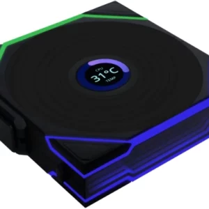 Вентилятор для корпуса Lian-Li Uni Fan TL Wireless LCD 120 LCD Reverse ARGB 120х124.5x28 черный 4-pin 31дБ (G99.12RTLLCD1W1B.R0) Ret