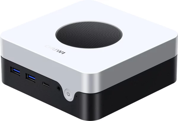 Неттоп Chuwi LarkBox X N150 (0.8) 12Gb SSD512Gb Graphics Windows 11 Pro 2.5xGbitEth+1xGbitEth WiFi BT черный/белый