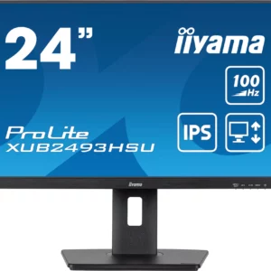 Монитор Iiyama 23.8" ProLite XUB2493HSU-B7 черный IPS LED 1ms 16:9 HDMI M/M матовая HAS Piv 1300:1 300cd 178гр/178гр 1920x1080 100Hz DP FHD USB 4.6кг