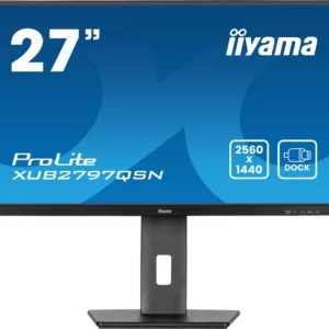Монитор Iiyama 27" ProLite XUB2797QSN-B2 черный IPS LED 16:9 HDMI M/M матовая HAS Piv 1300:1 300cd 178гр/178гр 2560x1440 100Hz DP Quad HD 2K (1440p) USB 6.1кг