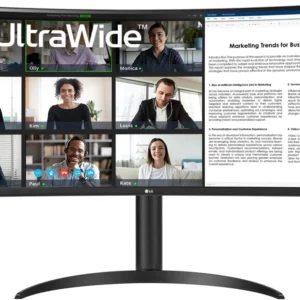 Монитор LG 34" UltraWide 34WR55QK-B черный VA LED 5ms 21:9 HDMI матовая HAS 300cd 178гр/178гр 3440x1440 100Hz DP Ultra WQHD USB 6.9кг