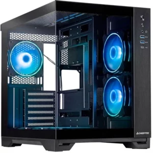 Корпус Chieftec Visio черный без БП ATX 2x80mm 4x120mm 2x140mm 1xUSB2.0 2xUSB3.0 audio bott PSU