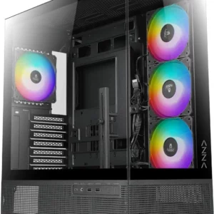 Корпус Azza TIARA черный без БП ATX 4x120mm 2xUSB3.0 1xUSB3.1 audio bott PSU