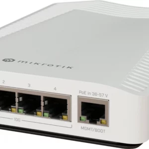Коммутатор MikroTik CRS304-4XG-IN 1x1Гбит/с 4x10Гбит/с 1PoE управляемый